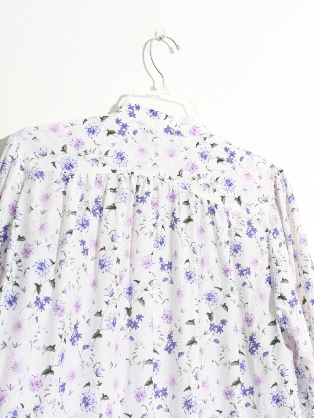 The Kooples Ditsy Floral Print Cotton Silk Mini Shirt Dress Button Long Sleeves - Picture 12 of 14